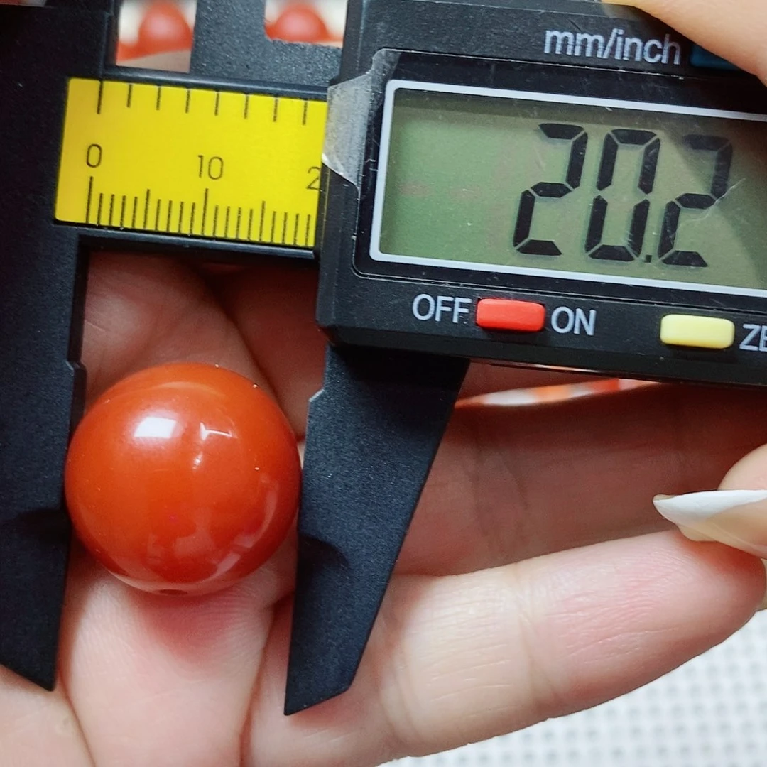 南红玛瑙单珠未镶嵌卡20柿子红