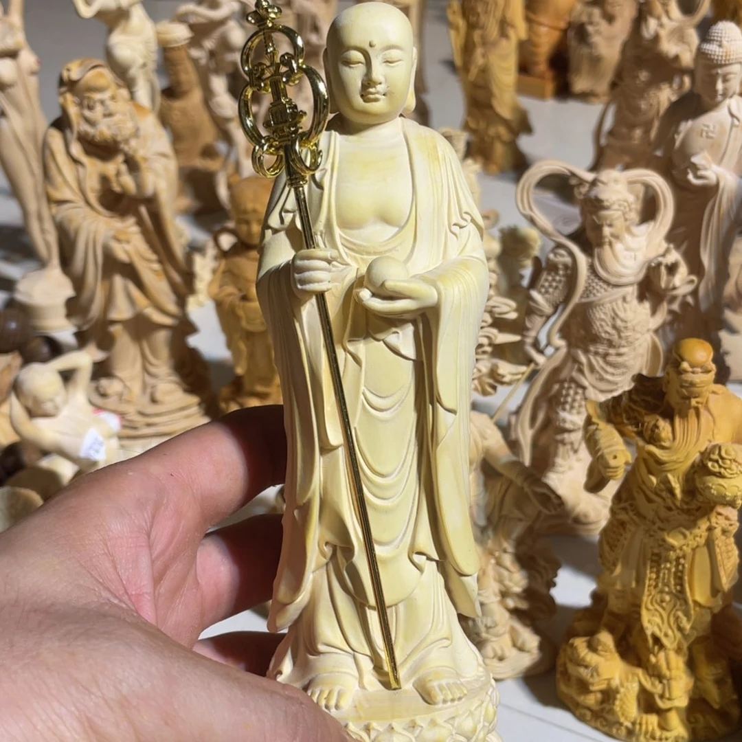 黄杨木瑕疵地藏王