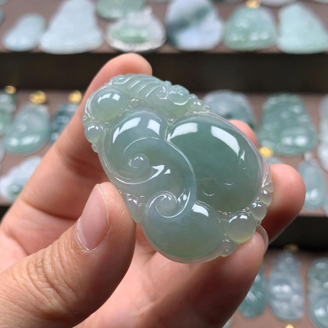 颈饰未镶嵌翡翠天然翡翠