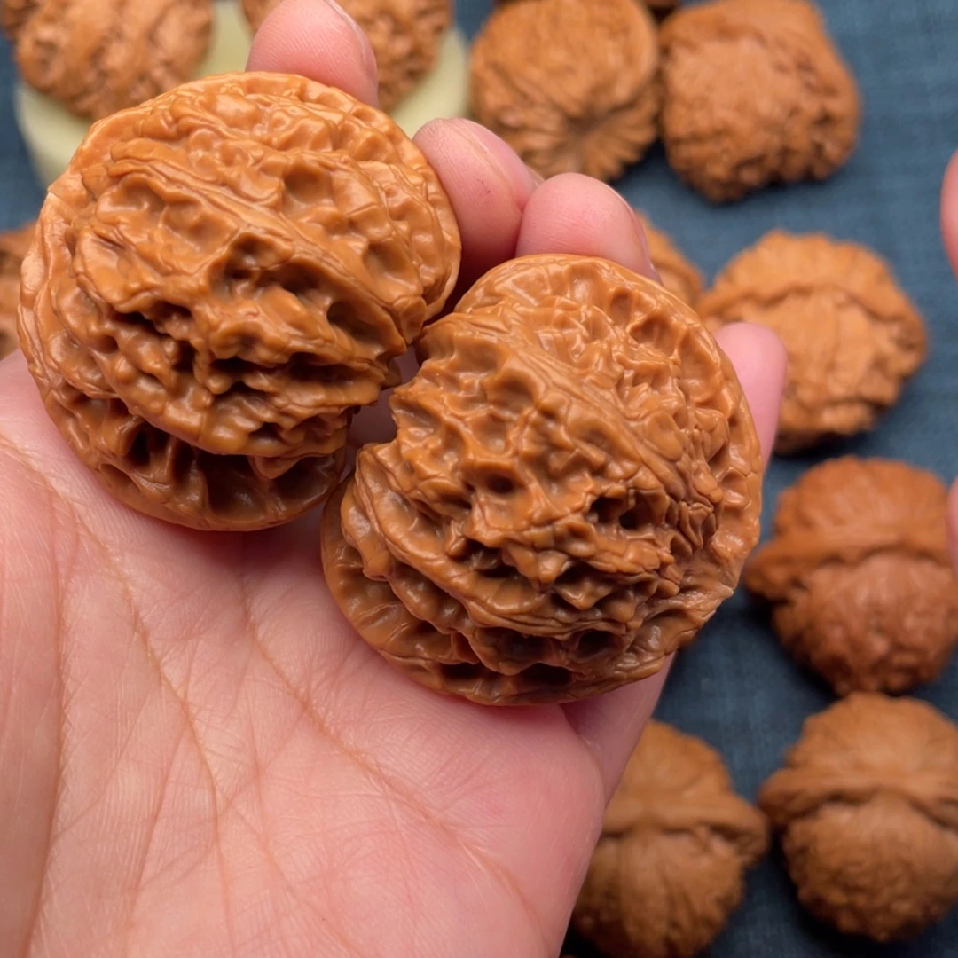 偶***恼把件文玩核桃44苹果全品