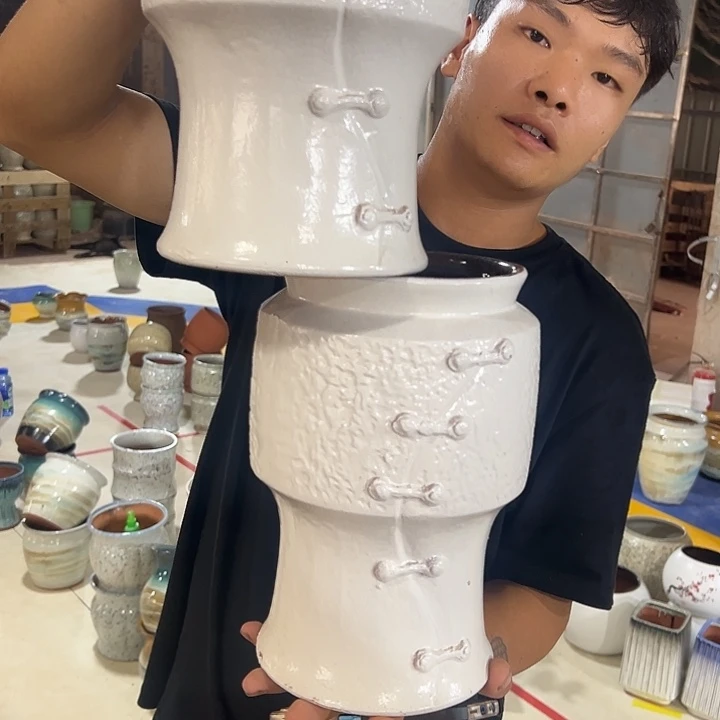 紫砂花盆高27口15