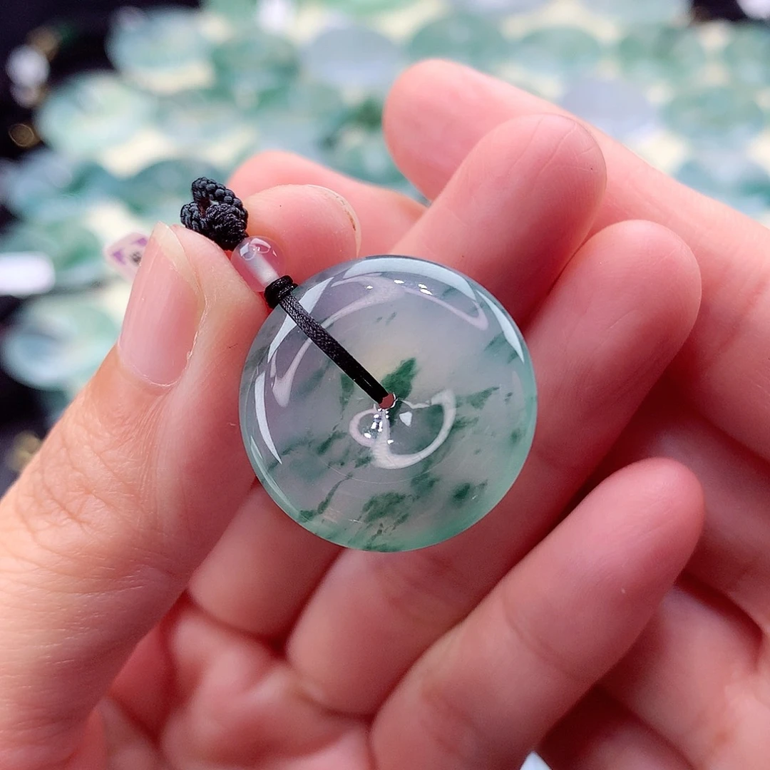 翡翠未镶嵌颈饰编号29-尺寸22.9/5.7