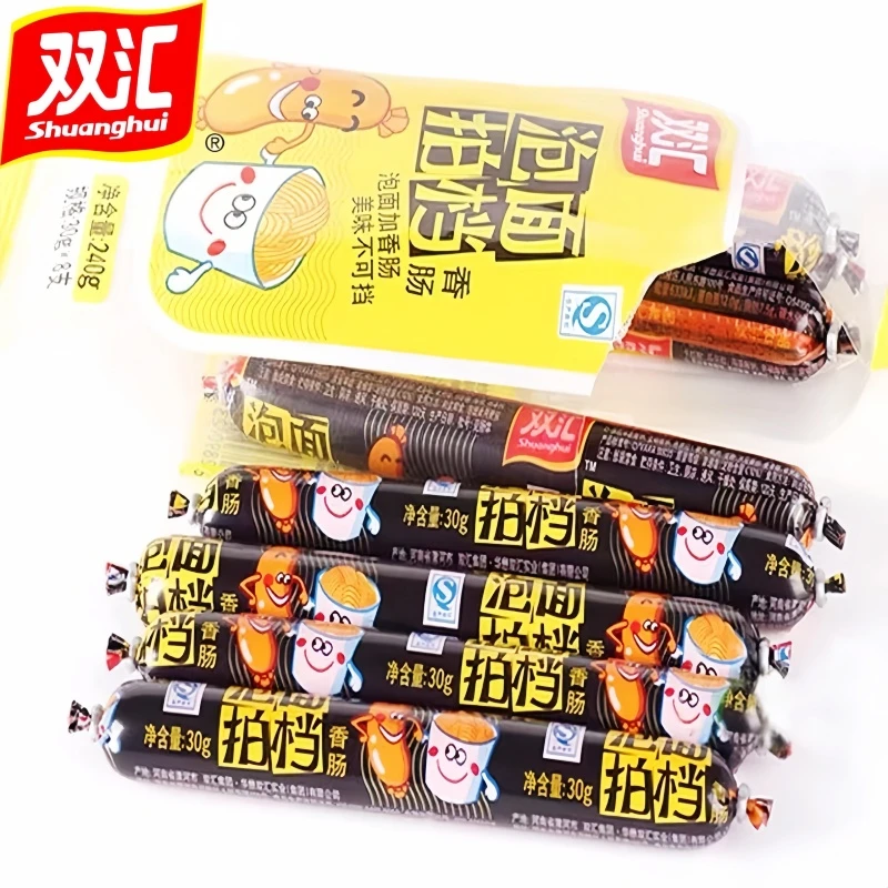 双汇泡面拍档香肠火腿肠240g袋装休闲泡面小零食即食速食美食香肠