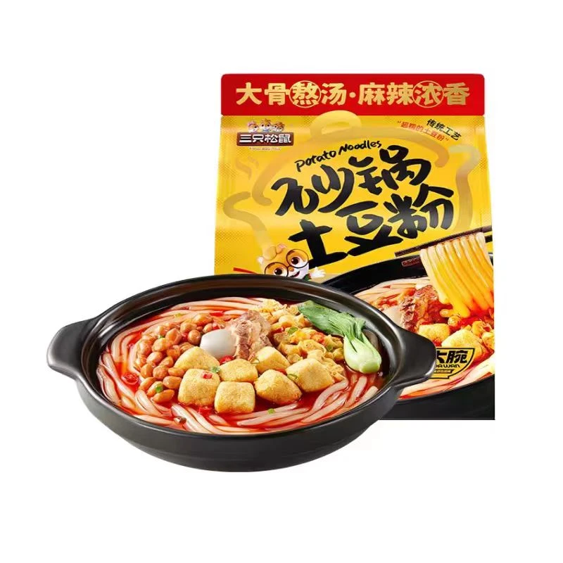 【三只松鼠】砂锅土豆粉2包（25年11月18日到期）