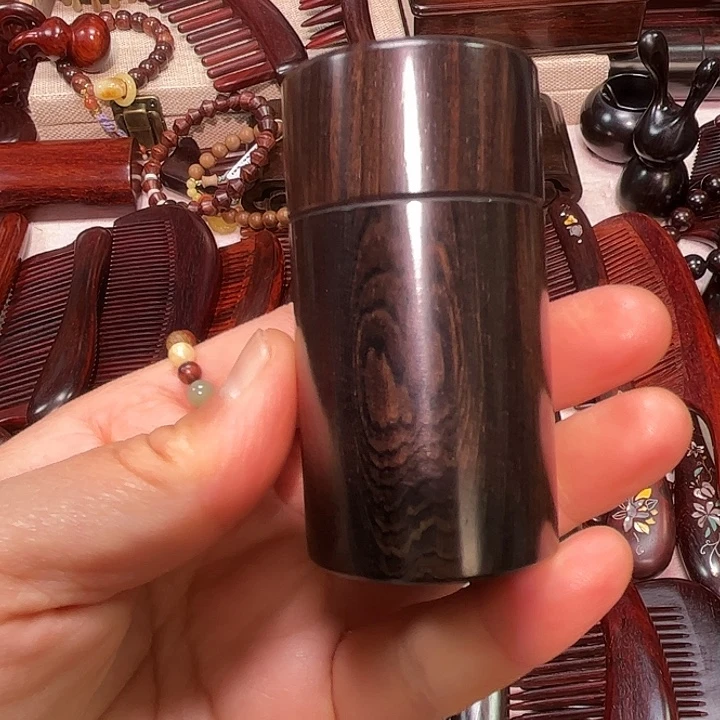 黄花梨/降香黄檀乌木牙签筒