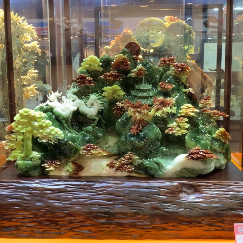 【闪购商品】未镶嵌蛇纹石玉摆件覆膜
