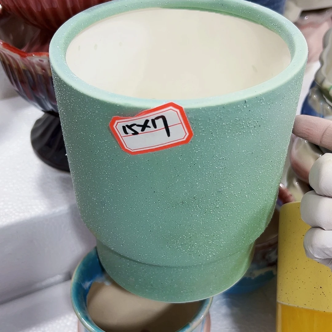 外贸尾单陶瓷花盆凑单10米包邮