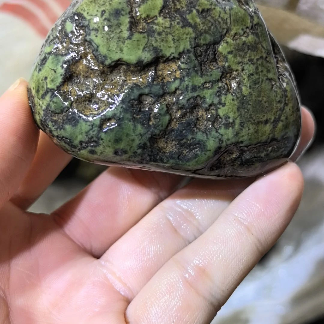 招***子有机玻璃藏玉药王石原石一个