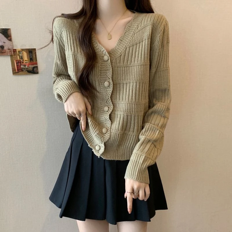 法式小香风遮肚长袖毛衣针织衫女大码女装胖MM显瘦减龄打底衫上衣