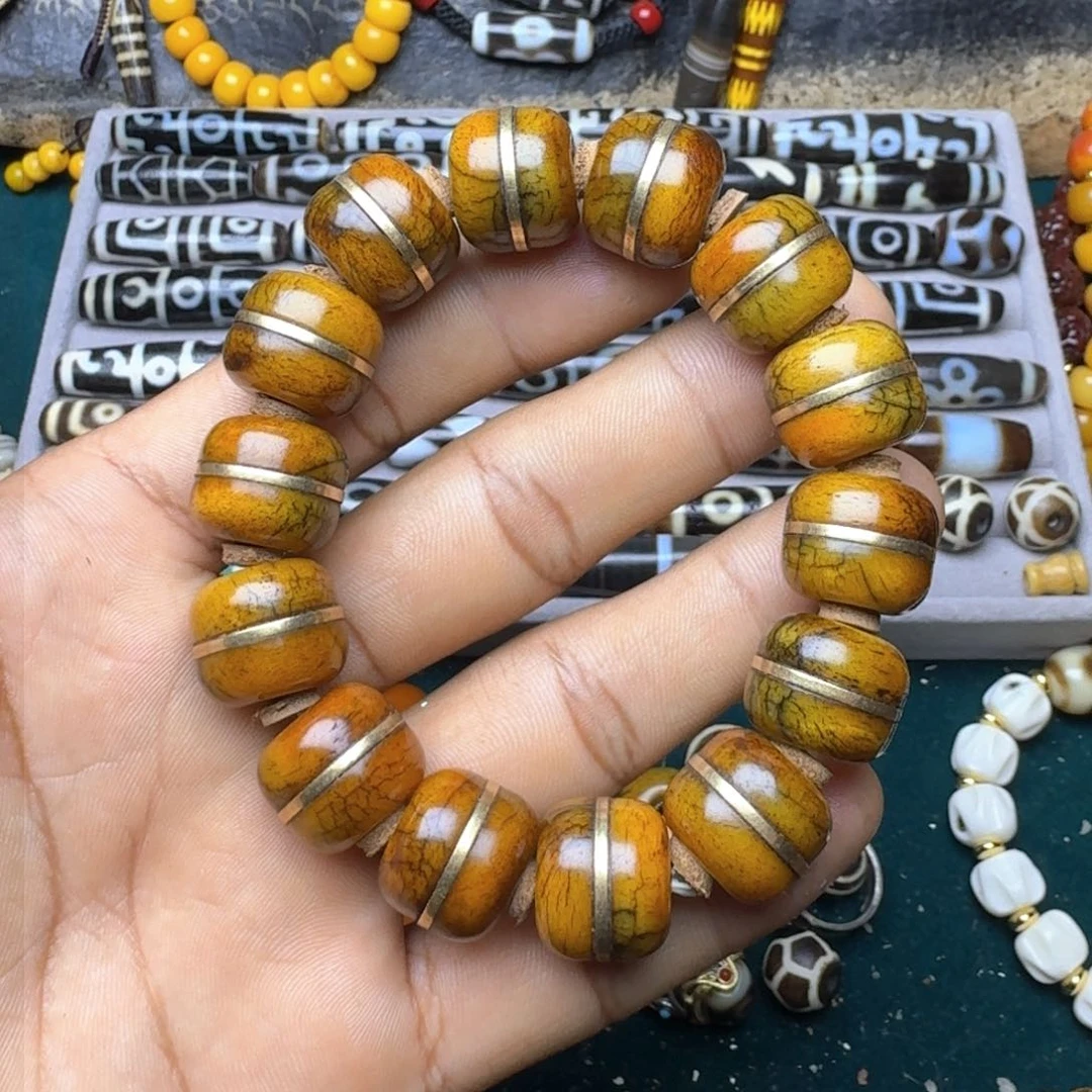 柏香籽/百香籽手串牦牛骨