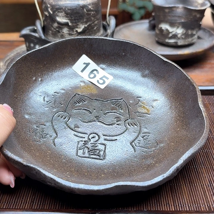 纯手工制作粗陶茶具