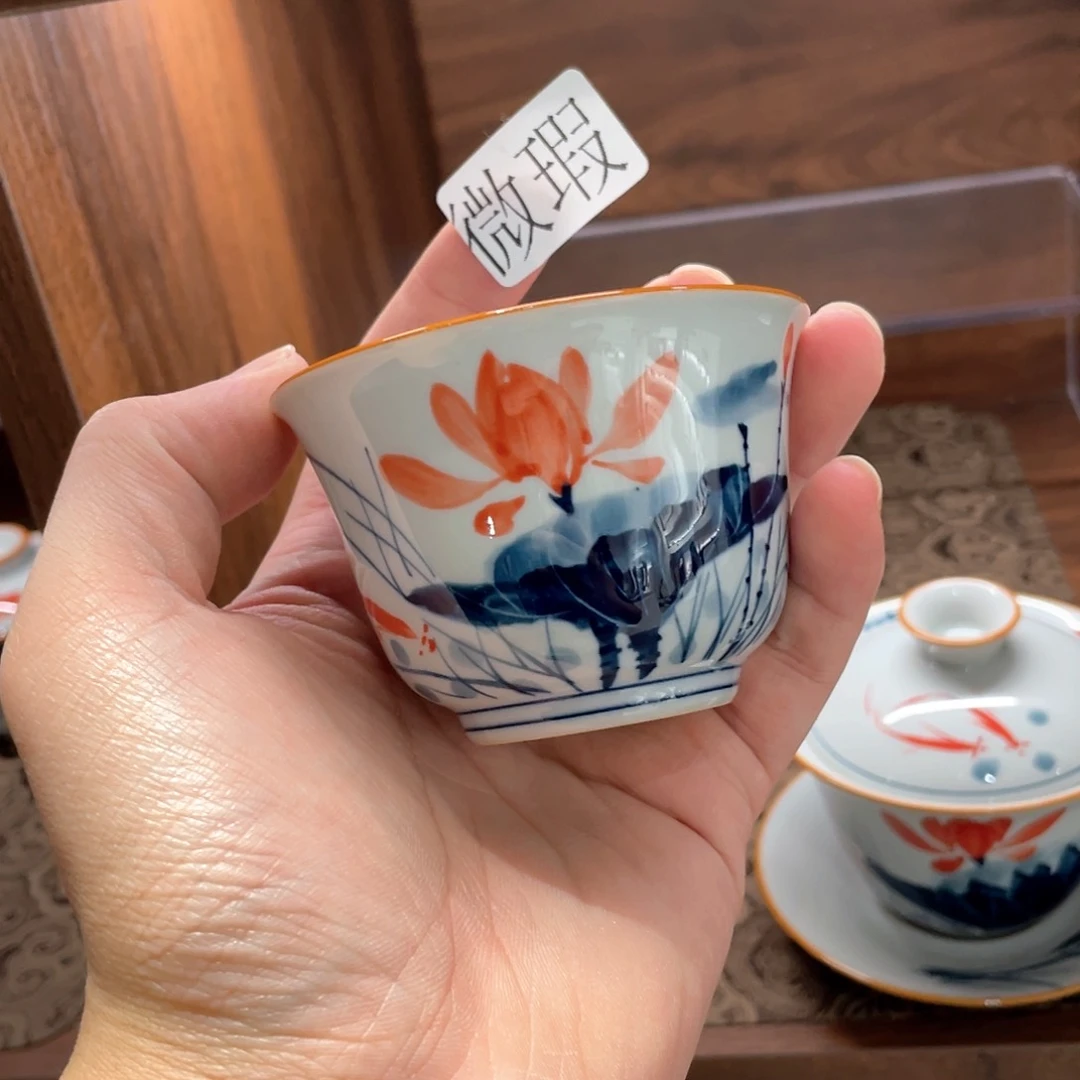 釉下彩纯手绘微瑕