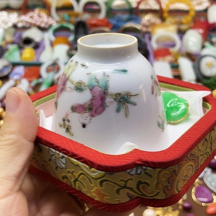 星***缘青花手绘小主人杯子