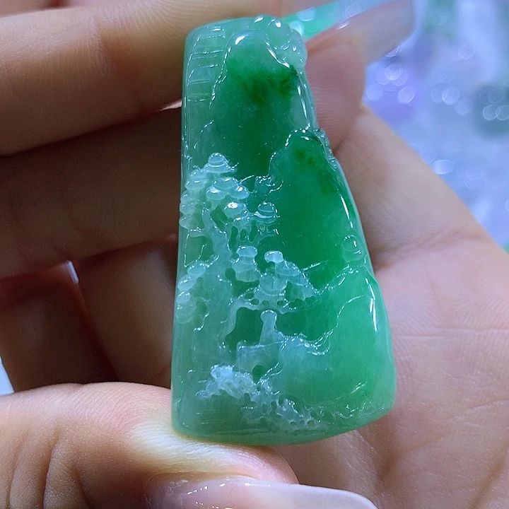 翡翠未镶嵌颈饰天然翡翠A货吊坠