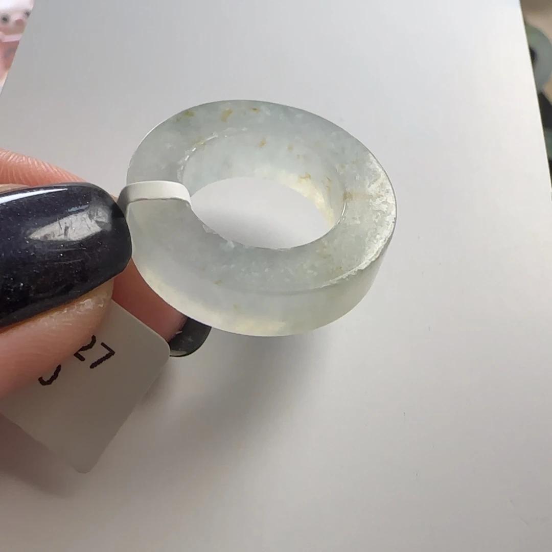 定制翡翠未镶嵌18圈内戒圈洒金