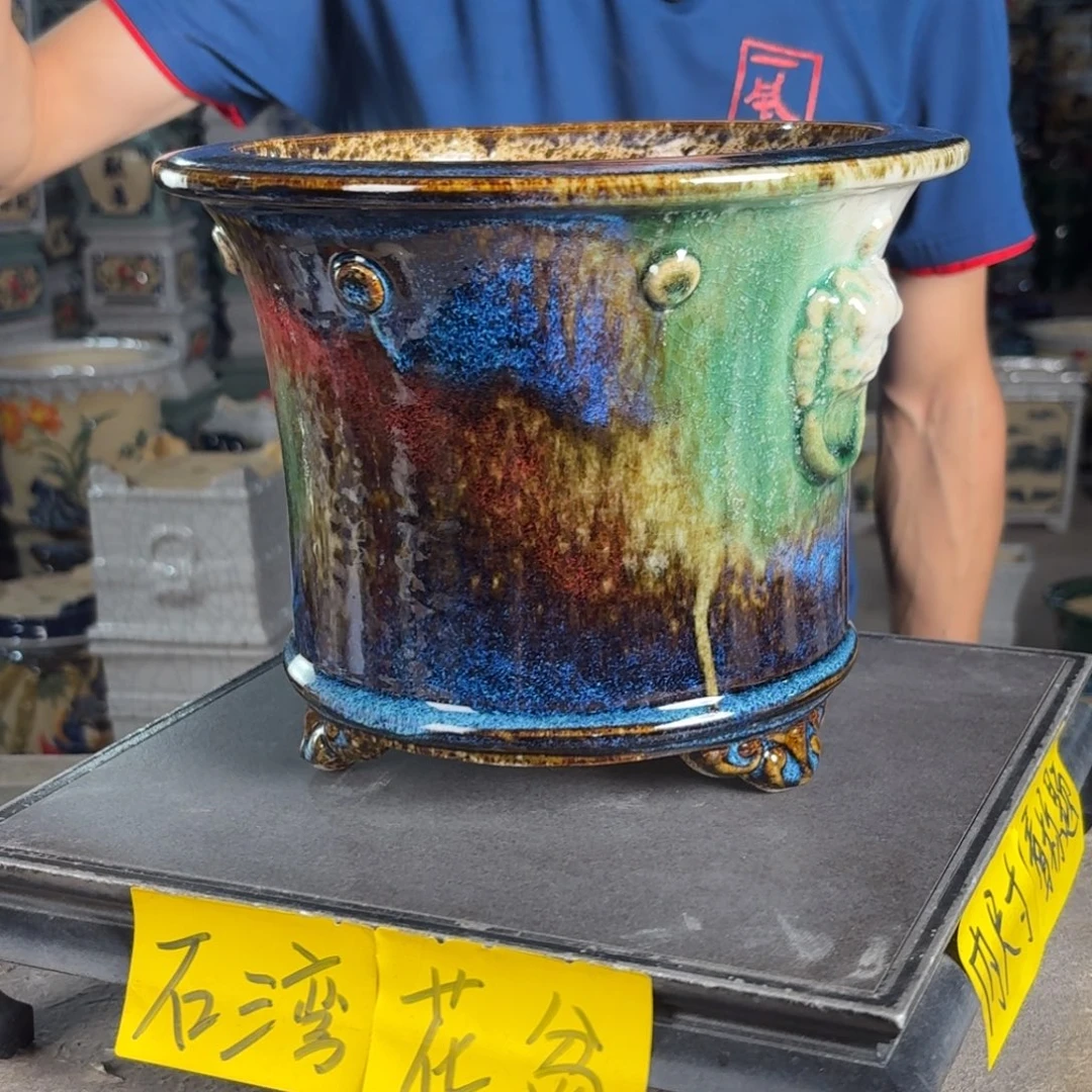 一风堂石湾花盆 内20*17
