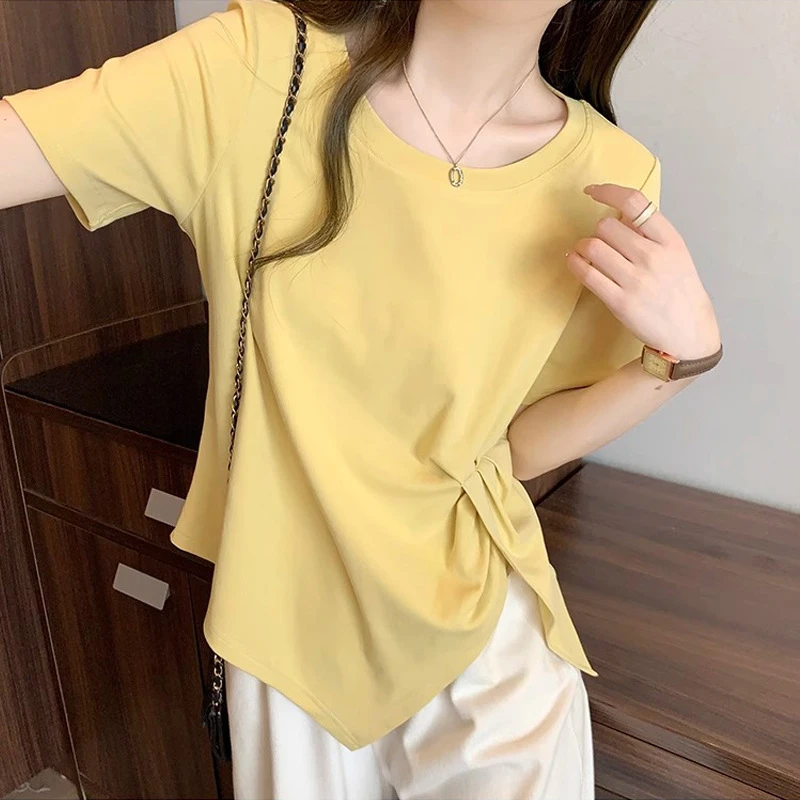 短款百搭打底衫ins大码显瘦纯棉短袖t恤夏季新款上衣宽松