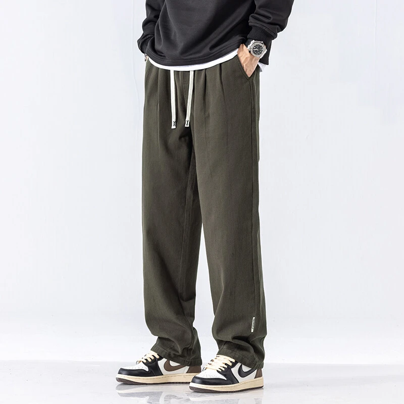 JOLIMENT日系复古纯棉休闲裤男士夏季高街束脚工装裤潮牌宽松百搭