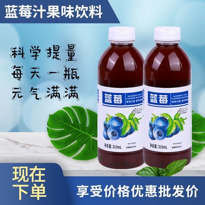【整箱福利】蓝莓果汁风味饮料310ml工厂直销特价网红饮品好喝不腻