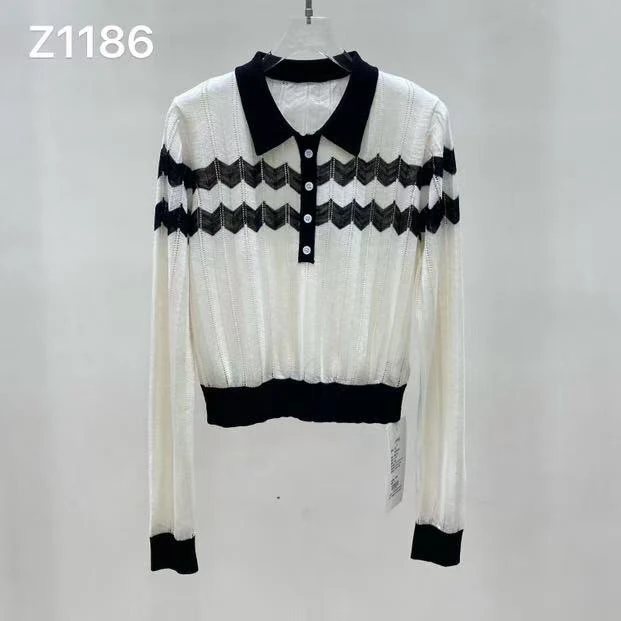 【BAI】小众设计时尚百搭撞色针织衫1186