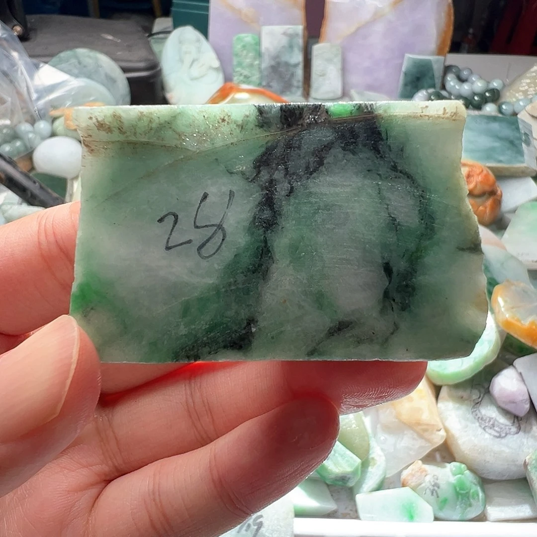 翡翠散珠翡翠原石片料