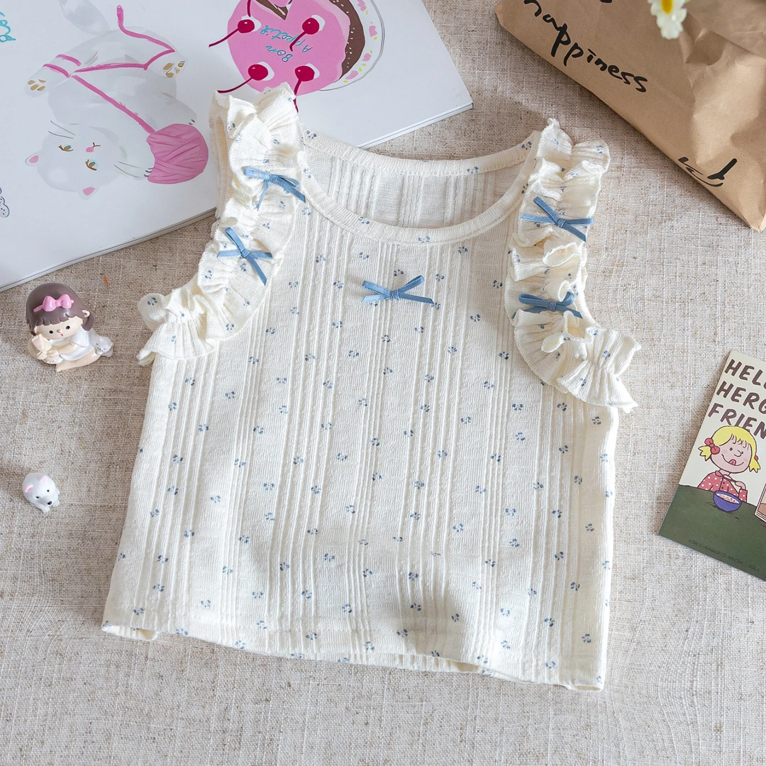 女童背心夏季2025新款洋气儿童无袖t恤外穿薄款童装夏装宝宝上衣