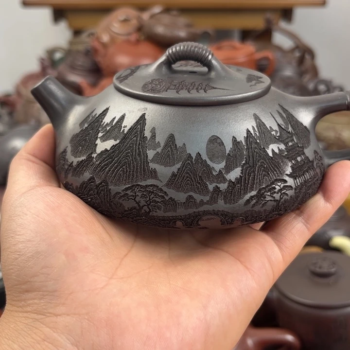 茶壶紫砂紫砂壶壶口跳砂