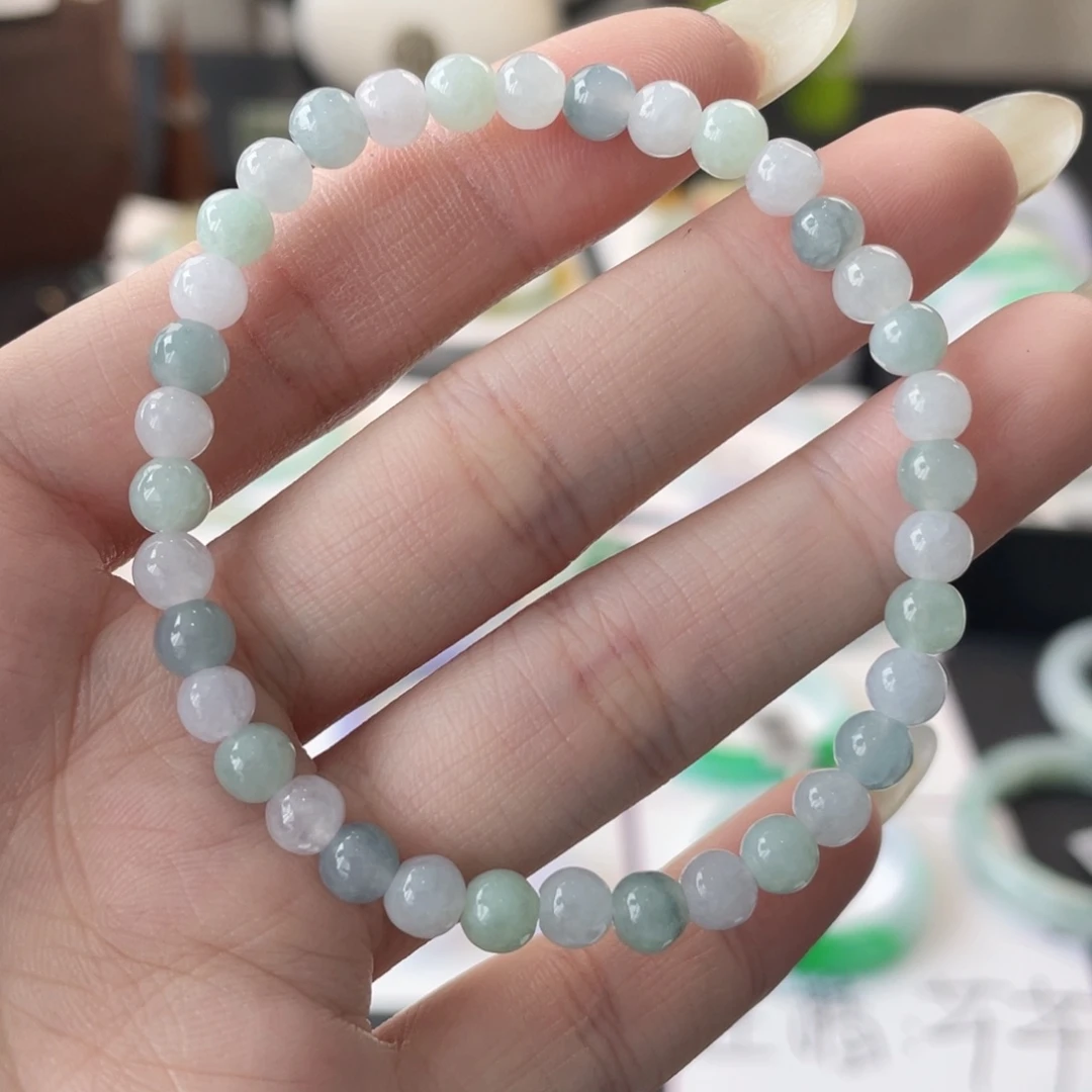 翡翠未镶嵌颈饰冰翡翠手串3