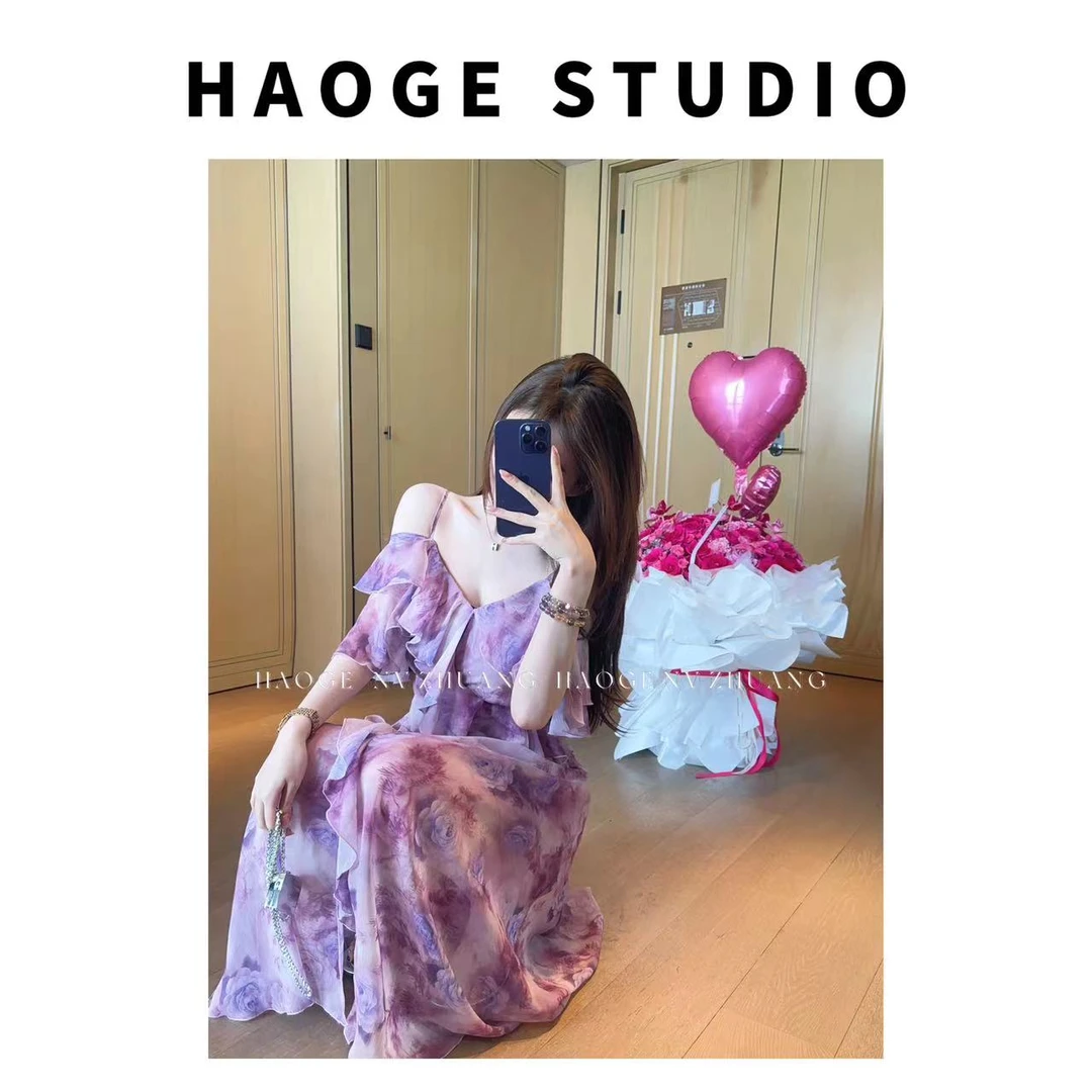 浩哥严选●晚樱HGX5LYQ2195A连衣裙预设计感夏季日常少女感双穿款