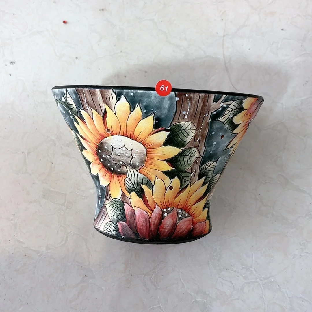 紫砂花盆甜*野手工花盆默认微瑕