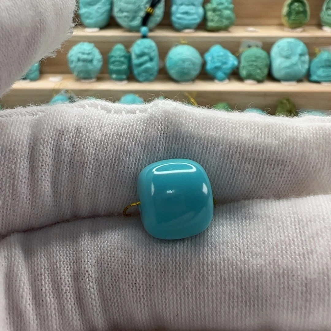 未镶嵌绿松石老型珠11x9.7mm