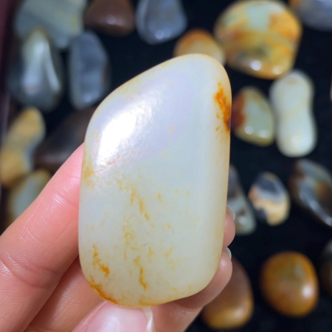 和田玉未镶嵌耳饰38g