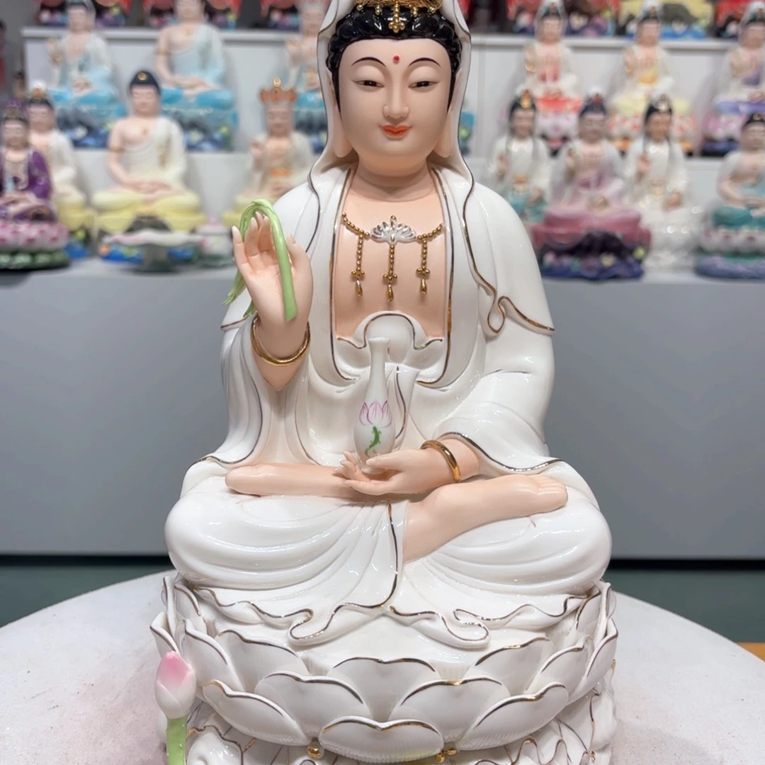 摆件瓷摆件观音12吋