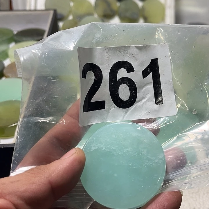 清***旧蛇纹石玉未镶嵌珠宝半成品