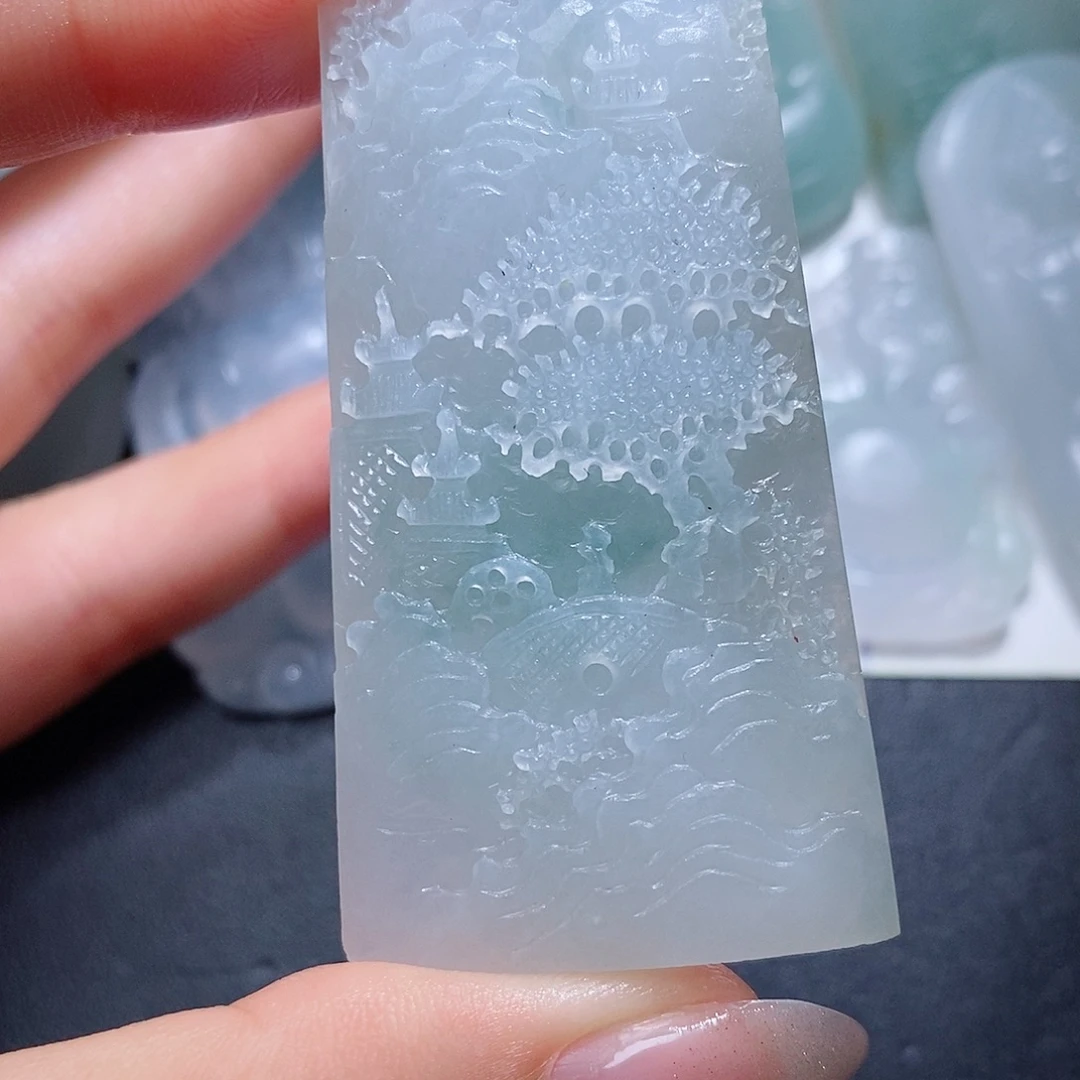 定制翡翠未镶嵌毛货付款后联系客服确认抛光