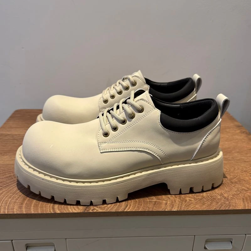 2025春夏新款马丁鞋时尚复古百搭休闲舒适男鞋增高厚底德比鞋