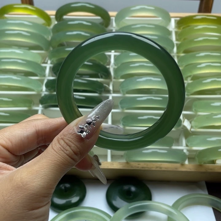 小****蛇纹石玉合金手镯