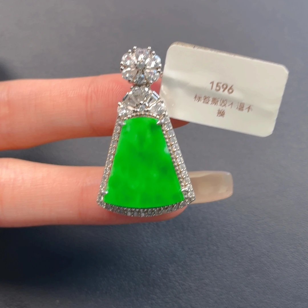 翡翠银S925镶嵌颈饰