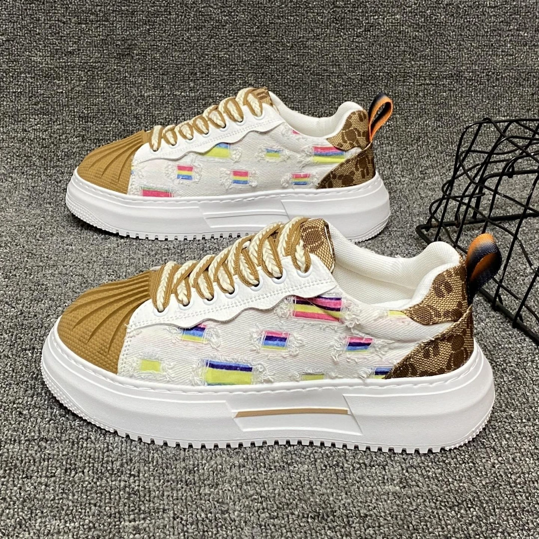 玛古芭板鞋潮牌贝壳头秋季时尚薄款休闲男鞋高级感韩版潮流小白鞋