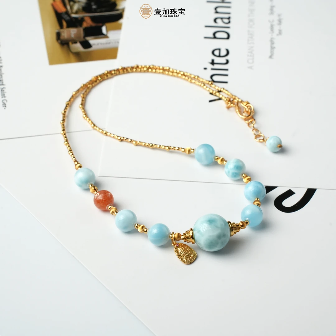 壹加师姐｜手工设计闹海海纹石多宝项链多样性发一7279n