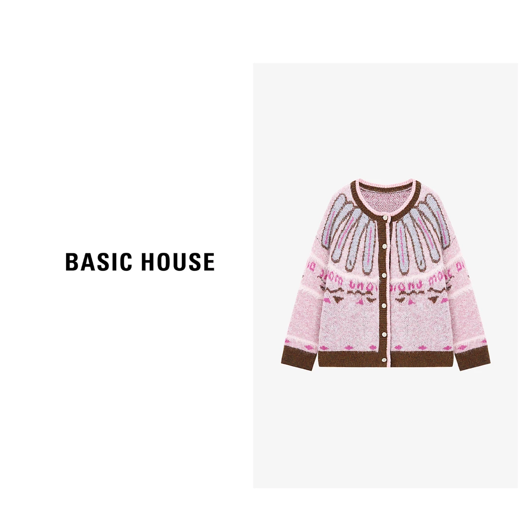 Basic House/百家好韩系慵懒休闲宽松小众设计感毛衣-B0625B5MKK2