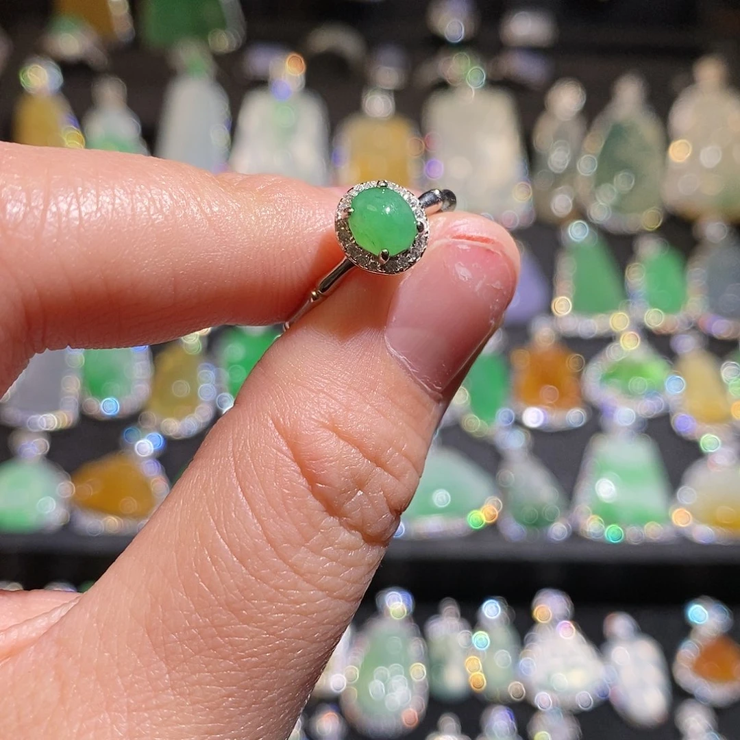 颈饰银S925镶嵌翡翠天然翡翠