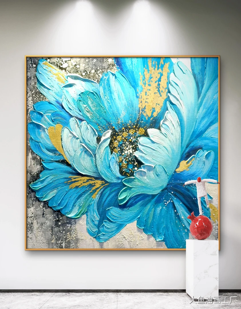 蓝色蝴蝶沙发餐厅壁画卧室墙画客厅客厅2025餐厅画网红款挂画梵高