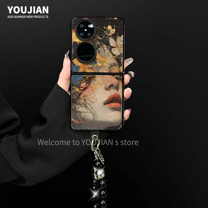 适用华为POCKET2手机壳FINDN3FLIP繁花似锦荣耀magicvflip折叠机