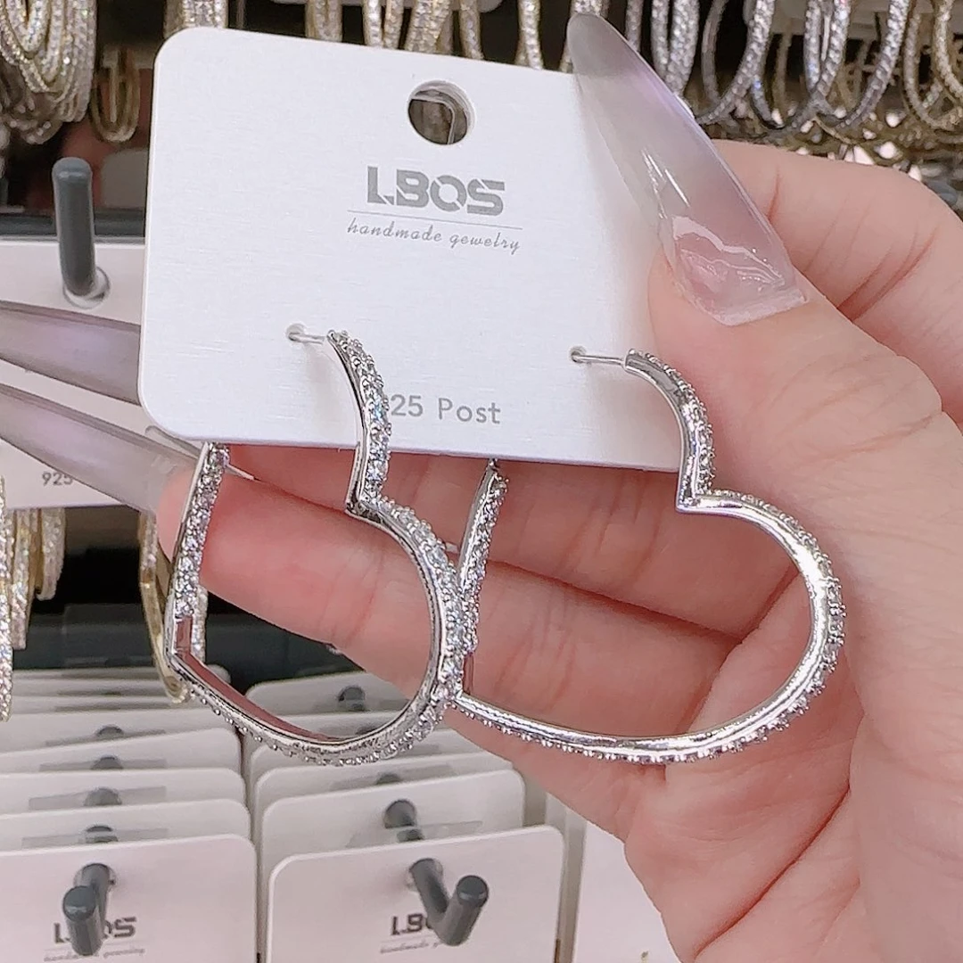 锆石铜合金925银耳环