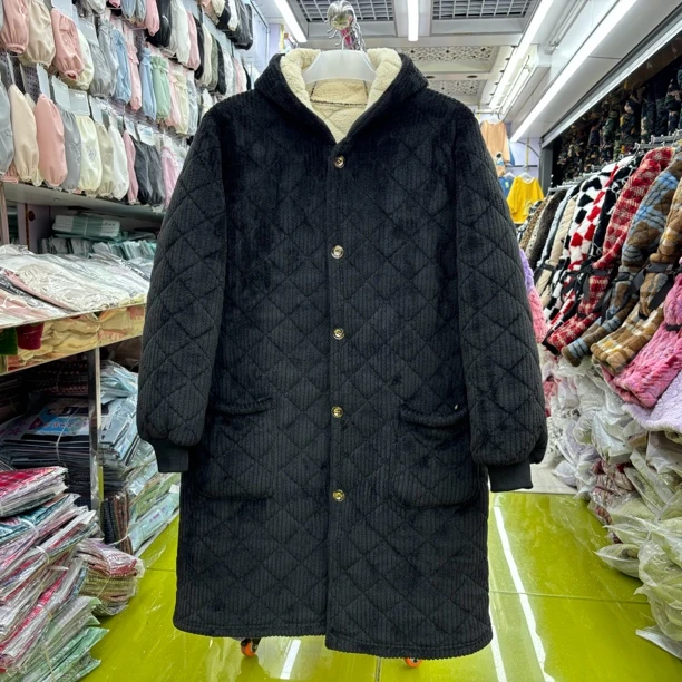 （清仓亏本专用4号链接男士）三层加绒加厚富贵绒保暖长款外穿棉服