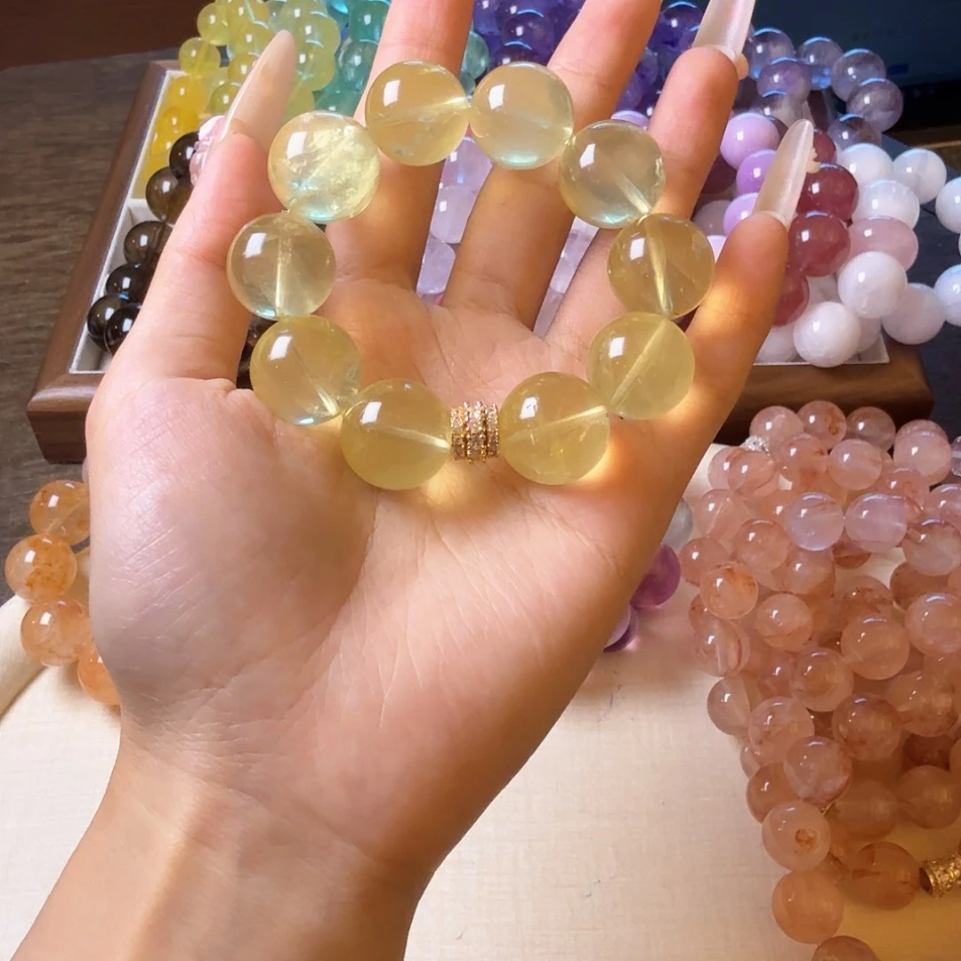 王***圈笔搁未镶嵌水晶黄水晶17