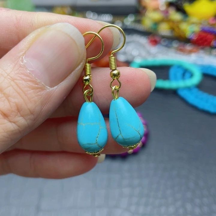 树脂制品57号水滴耳坠