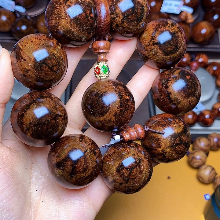 花梨木类手串/手链黄花梨风化料老挝花梨土埋料3.0