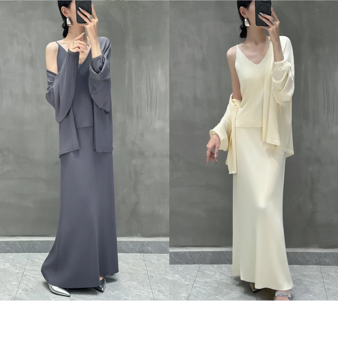 夏季新款纯色显瘦三件套套装